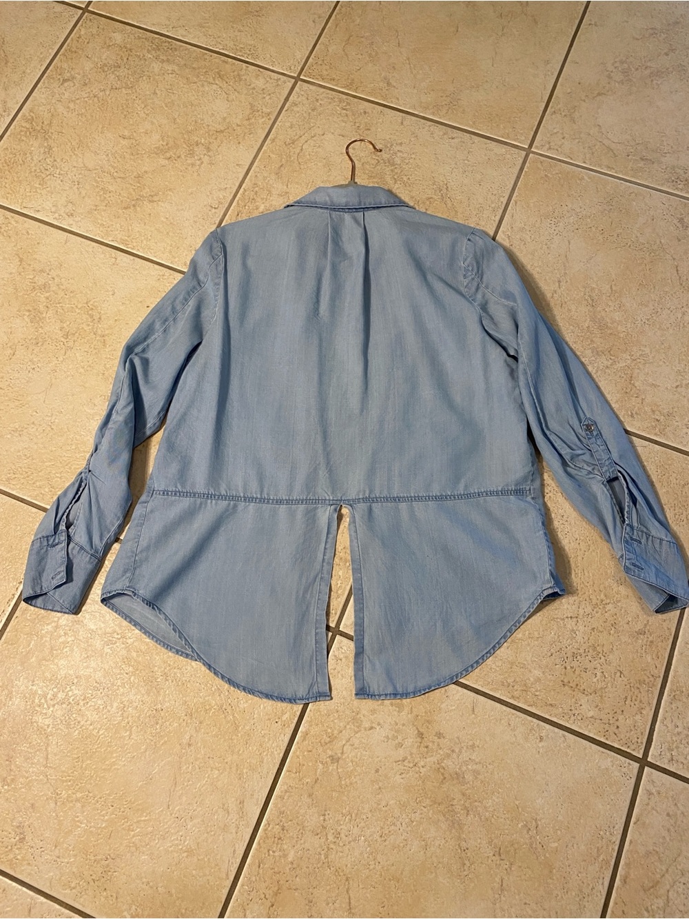 Calvin Klein Jeans Light Blue Chambray Button-Down Shirt